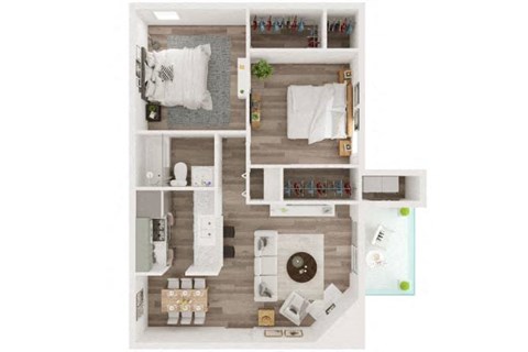 2 bedroom 1 bathroom at Water Ridge Apartments, Irving, Texas